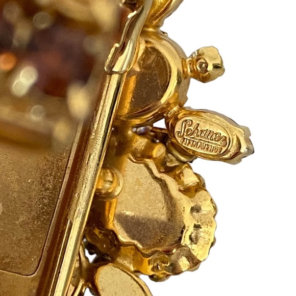 VTG SCHRAGER FIFTH AVENUE rare iconic cuff bangle dragons breath rhinestones - Picture 12 of 15